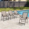 Crestlive Products Set of 4 Patio Folding Chairs 4-Pack Dining Chairs Outdoor Portable Sling with Armrest - 2 of 4