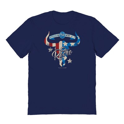 Rerun Island Men's American West Short Sleeve Graphic Cotton T-Shirt