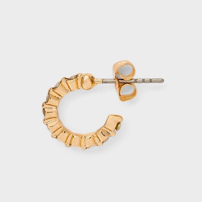 Circle and Bow Stud Earring Set 3pc - A New Day Gold - image 3