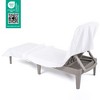 American Soft Linen Turkish Chaise Lounge Covers with Pocket, 86"x32" Pool Chair Towel,  Patio and Garden Lounging Cover Towel - 4 of 4