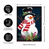 Evergreen Holly Snowman Burlap Garden Flag 12 x 18 Inches Indoor Outdoor Decor - 4 of 4