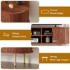 Coolmee 47.2 inch TV Cabinet with Storage and Sliding Doors, Wood Media Console Table for TVs Up to 80 Inches, Modern Entertainment Center - 3 of 4