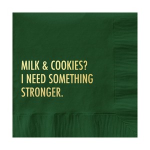 Pretty Alright Goods 20ct 'Milk and Cookies? I Need Something Stronger' Cocktail Napkins - 1 of 3