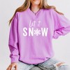 Simply Sage Market Women's Lightweight Garment Dyed Graphic Sweatshirt Let It Snow - 2 of 4