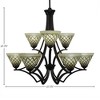 Toltec Lighting Zilo 9 - Light Chandelier in  Dark Granite with 7" Chocolate Icing Shade - 2 of 2