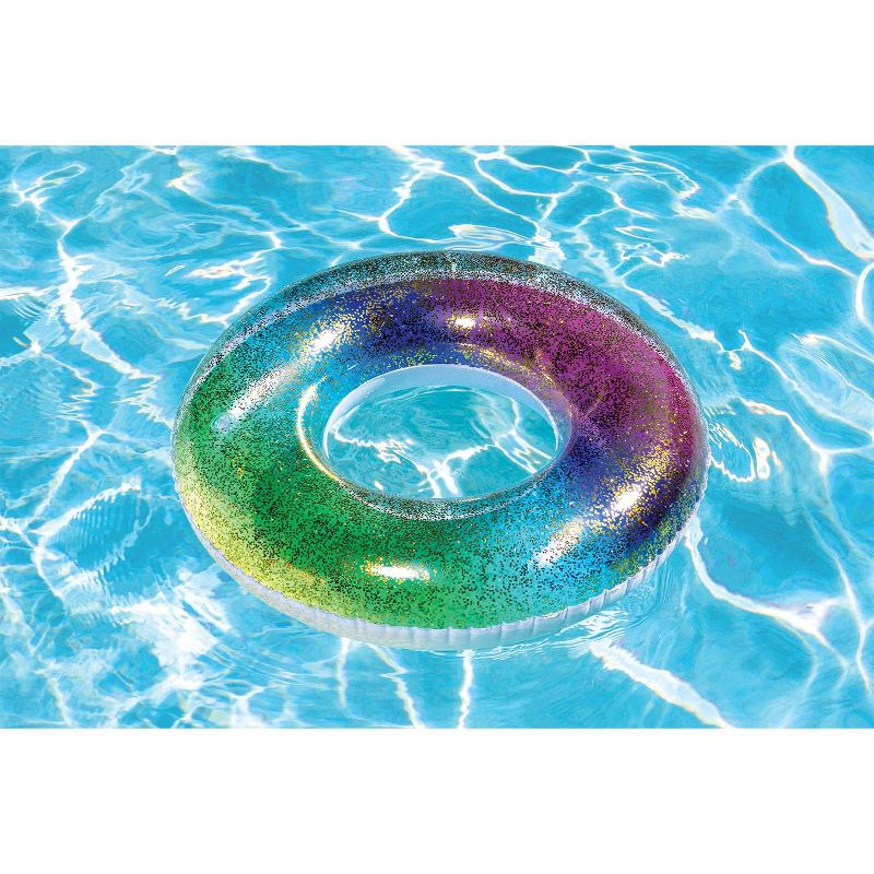 Poolmaster Swimming Pool Float Rainbow Glitter Tube, 3 of 5