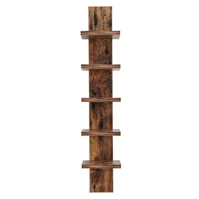 30" x 6" Pine Wall Shelf Brown - Danya B.