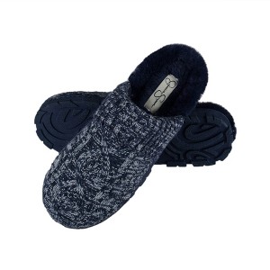 Jessica Simpson Womens Cable Knit Scuff Slippers - 1 of 4
