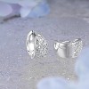 Sterling Silver Filigree Hoops with Zirconia - 4 of 4