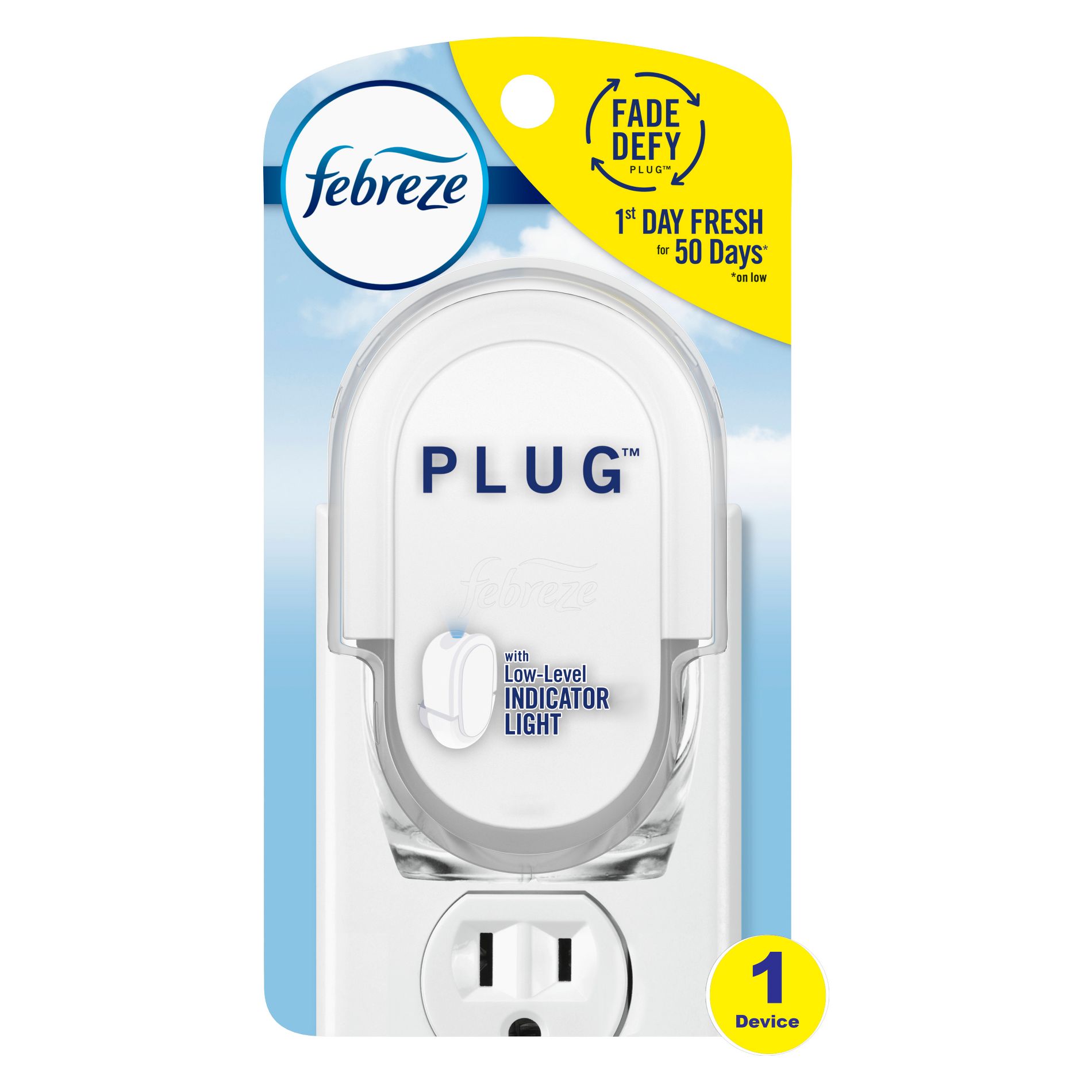 Febreze Odor-Fighting Fade Defy Plug Air Freshener - Warmer Device