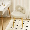 ROOMTEC Vanity Chair with Back, No Wheels Swivel Makeup Chair with Upholstered, for Bedroom and Makeup Room - 2 of 4