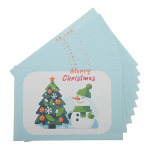 Unique Bargains Christmas Greeting Card Multicolor 4.5" x3.1" 10 Pcs - 1 of 4