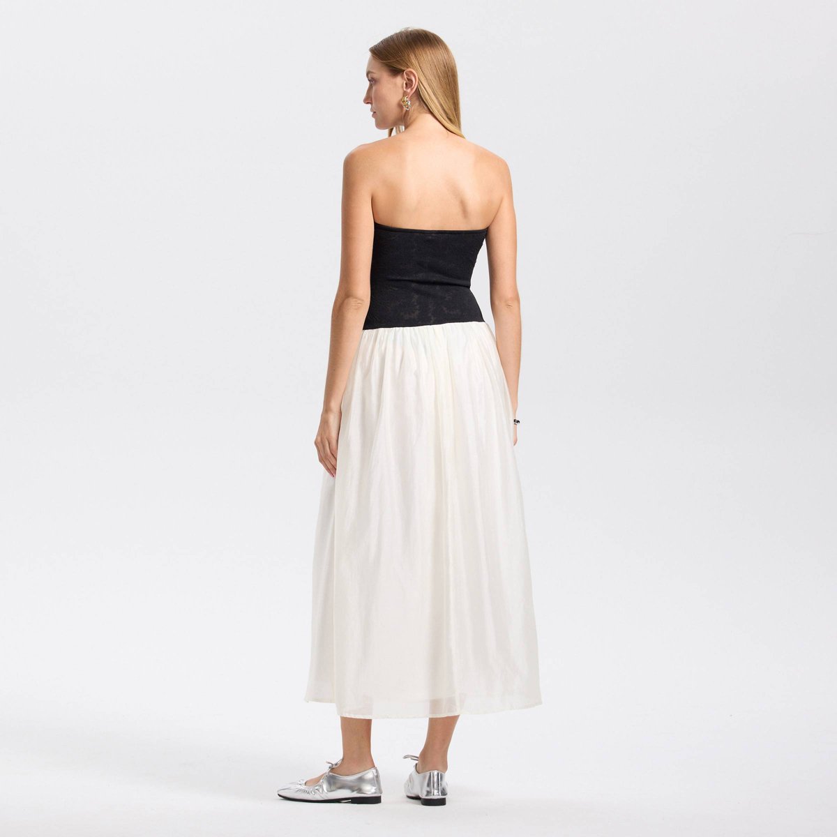 Женские платья A New Day Women's Sleeveless Maxi A-Line Dress - A New Day™ Black/Cream L — фото 2