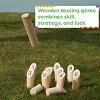 Toy Time Wooden Throwing Game for Adults and Kids - Complete Set With 12 Numbered Skittles, Throwing Dowel, and Carrying Crate - 3 of 4