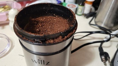 Willz 1.7 oz. Silver Stainless Steel Blade Electric Coffee Grinder in Silver