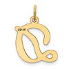 Black Bow Jewelry 14k Yellow Gold, Sophia Collection, Small Script Initial D Pendant - 3 of 4