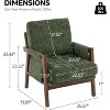 Sapphtopaz Modern Accent Chair with Thick Chenille Upholstered Ergonomic Lounge Chair with Armrest Mid-Century Chairs for Living Room, Bedroom - 2 of 4