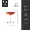 Viski Faceted Coupe Glasses set of 2, Champagn, Martini, Wine, Crystal Cocktail Glasses for Bar, Drinking Glass Set of 2, 7oz - 3 of 4