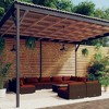 vidaXL Garden Lounge Set Brown PE Rattan Large Modular - 2 of 4