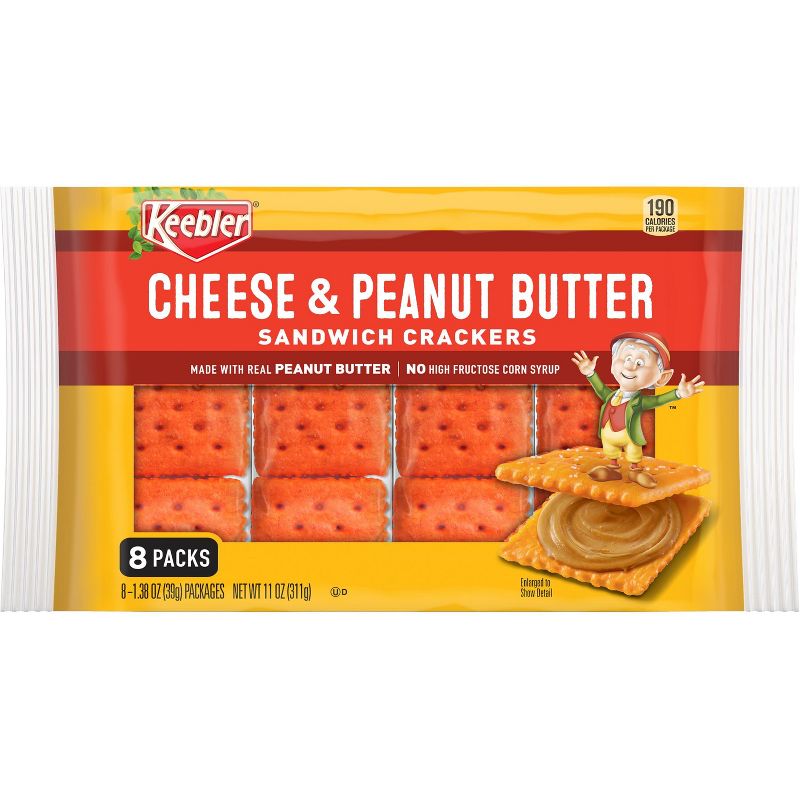 Keebler Cheese &#38; Peanut Butter Sandwich Crackers - 11oz/8ct, 4 of 9