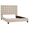 King Ascott Hill Button Tufted Bed Oatmeal - Inspire Q: Upholstered Panel, Wood Frame, Box Spring Required - 4 of 4