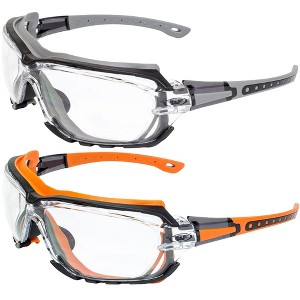 2 Pairs of Global Vision Eyewear Octane Safety Motorcycle Glasses with Clear, Clear Lenses - 1 of 4
