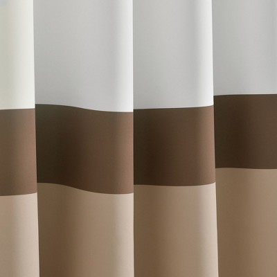 Neutral Color Block Light Filtering Grommet Drapes, 84" x 52"
