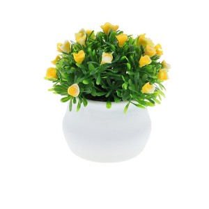 Unique Bargains Faux Plants Solid Rose Plastic 4.72"x4.72"x4.72" 1 Pcs - 1 of 4