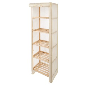 Hastings Home 5-Tier Wood Storage Shelving Rack With Removable Cover - 1 of 4