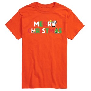 Men's - Peanuts - Merry Christmas Snoopy Short Sleeve Graphic T-Shirt - 1 of 4