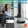 Teendow Robot Vacuum and Mop Combo, App/Alexa, 3000PA Robotic Vacuum with WiFi/Bluetooth, Self-Charging Ideal for Pet Hair, Black - 2 of 4