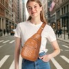 Unique Bargains PU Leather Adjustable Strap Lightweight Sling Bag 7.3" x 13.7" - 2 of 4