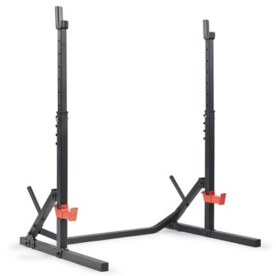 Multifunctional Black Steel Adjustable Bench Press Squat Rack