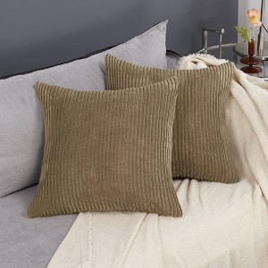 Deconovo Corduroy Throw Pillow Covers 2-Pack – Soft & Durable - 1 of 4