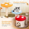 Tangkula Cute Mushroom Cat Tree 35" Tall Cat Tower w/ Sisal Scratching Posts Cat Condo - 4 of 4