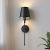 DORESshop 7 in. 1-Light Modern Black Bell Indoor Wall Sconce Adjustable RGBCW LED Wall Lamp for Bedroom Hallway, 2-Pack - 3 of 4