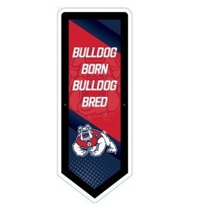 LED Wall Decor, College Football Pennant, Fresno State, Bulldog Born Bulldog Bred - 1 of 4