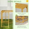 Gulches PawHut Chicken Activity Play with Swing Set for 3-4 Birds, Wooden Chicken Coop Accessory, Natural - 3 of 4