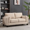 NicBex Linen Fabric Loveseat Sofa Modern Upholstered 68.5 Inch Sofa Couch with Soft Cushion for Living Room,Beige - 4 of 4