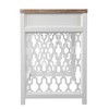 MDF Trellis Legs Writing Desk with Center Drawer and Two-Tone Finish and Spacious Desktop - 4 of 4