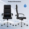 Costway Ergonomic Leather Office Chair Executive Chair w/ Adjustable Lumbar Support - 3 of 4