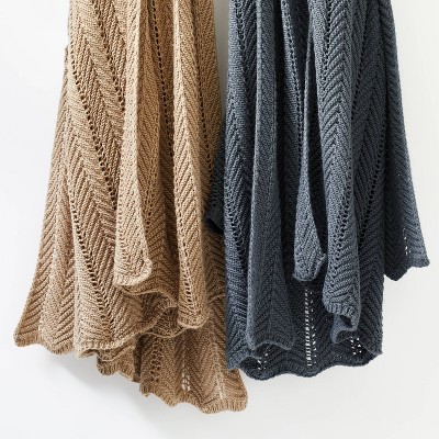 Herringbone Pointelle Throw Blanket - Threshold™ designed with Studio McGee