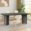 Lirago Kitchen Table with Large Tabletop Seats 4-6 Made of Engineered Wood for Dining Room/Office 31.5"D x 62.99"W x29.53"H Gray - 3 of 4