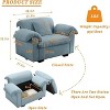 GDFStudio Cheryl Velvet 38" Deep Seat Storage Sofa Chair - 3 of 4