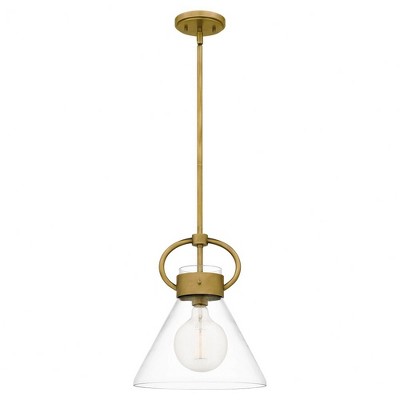 Quoizel Lighting Webster 1 - Light Pendant in  Weathered Brass