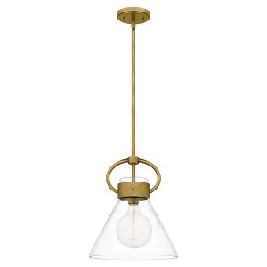 Quoizel Lighting Webster 1 - Light Pendant in  Weathered Brass - 1 of 4