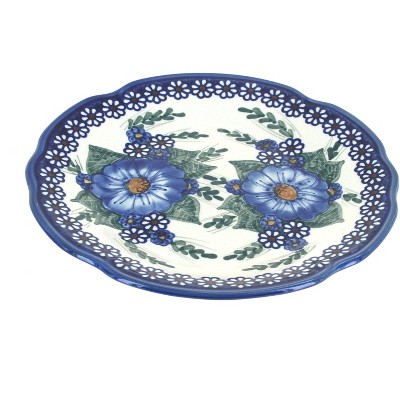 Blue Rose Polish Pottery Clementine Dessert Plate