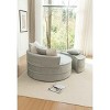Oversized Barrel Chair with Ottoman for Living Room, Round Lounge Armchair with 5 Pillows, Soft Chenille Cushion Seat Sofa-Coolbibila - 3 of 4