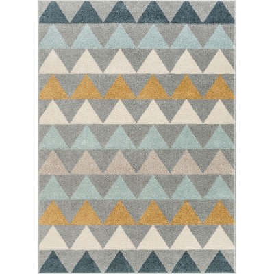 Well Woven Lincoln Modern Scandinavian Triangles Geometric Area Rug