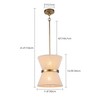 Rennnsan Veletis 11" W 2 -Light Woven Ratten Dimmable Bohemian Drum Shaded Chandelier in White & Black - 3 of 4